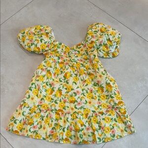 Floral Puff Sleeve Dress, size 1X